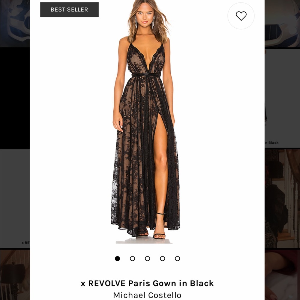 Revolve x Michael Costello Paris Gown in Black